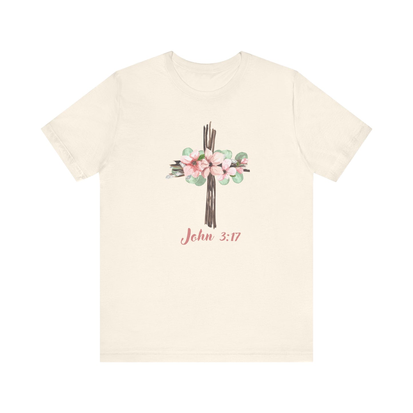 Floral John 3:17 Tee