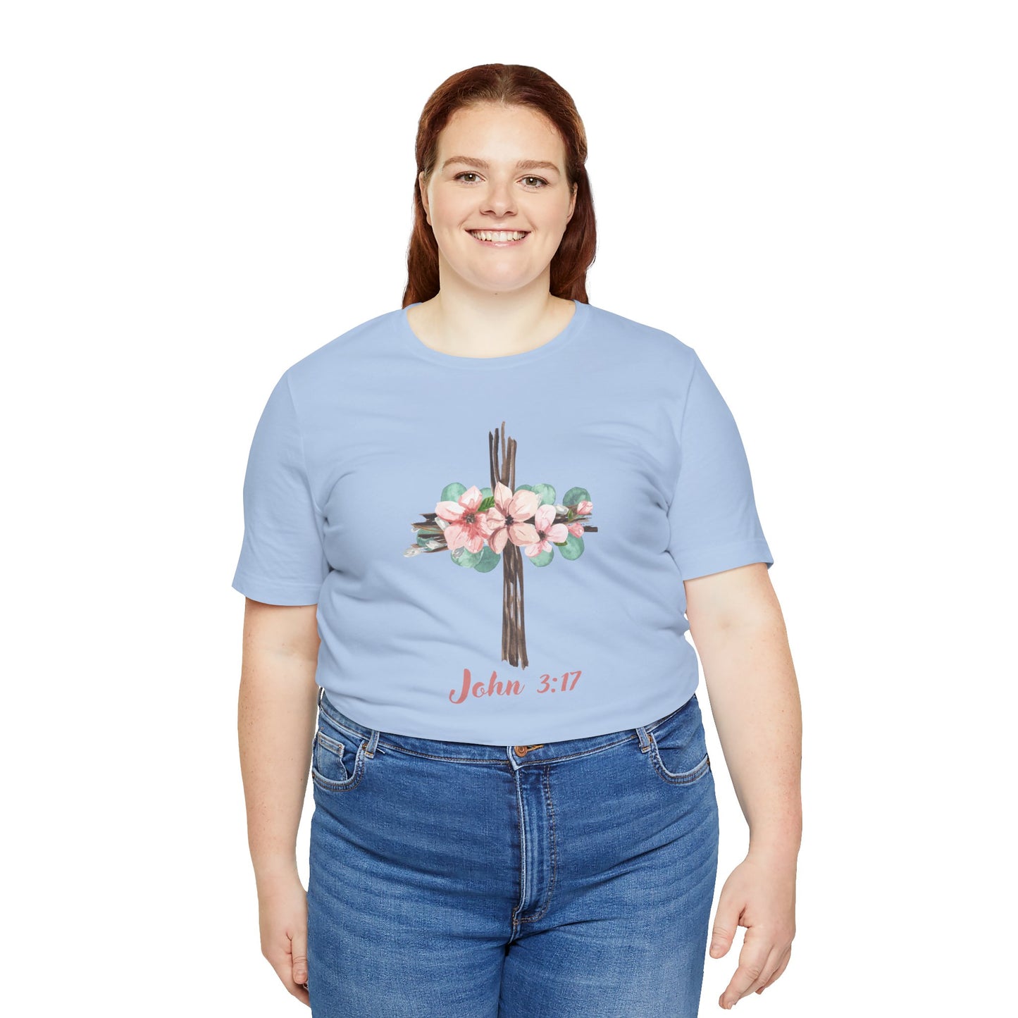 Floral John 3:17 Tee