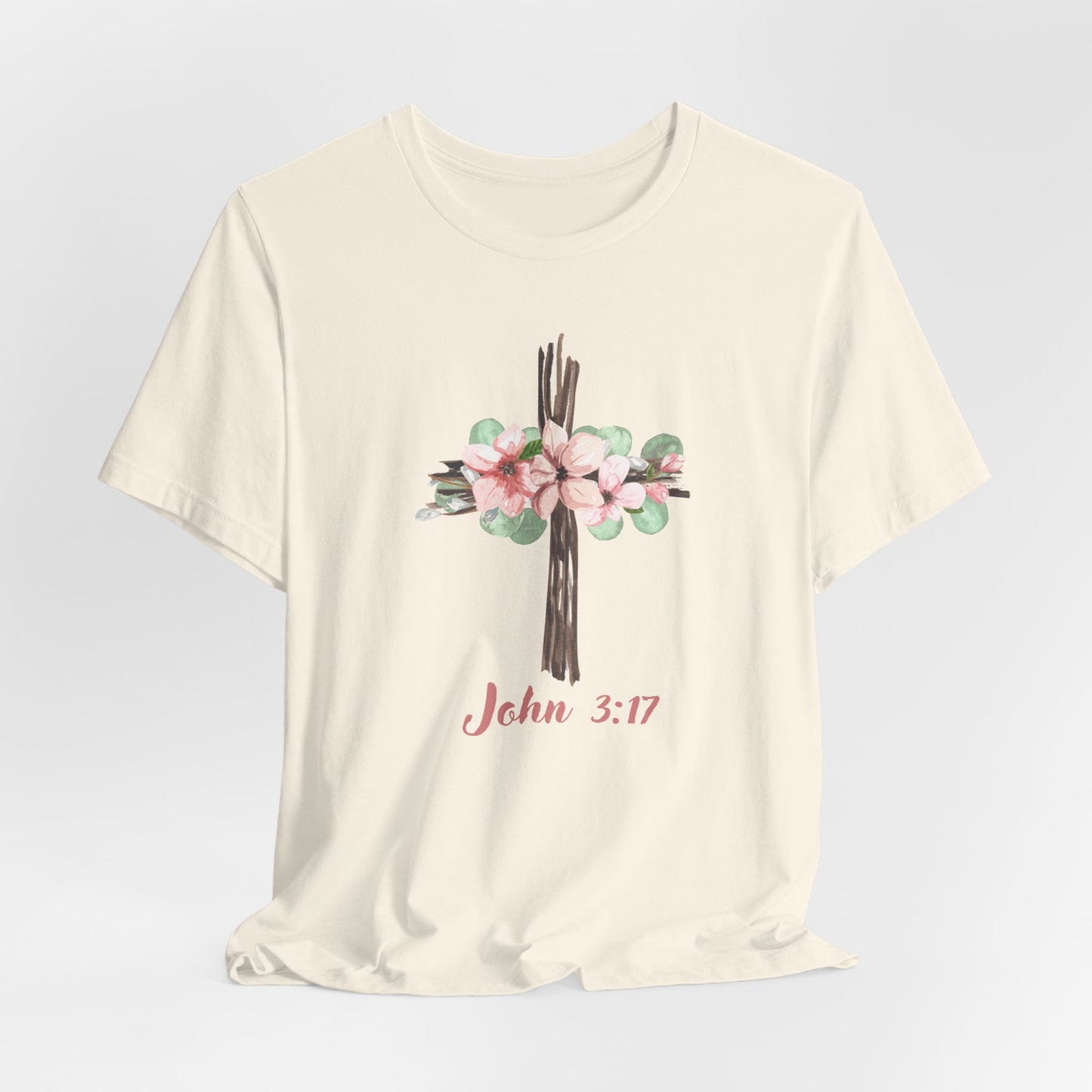 Floral John 3:17 Tee