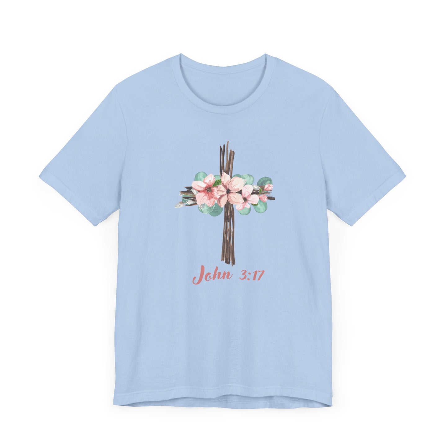 Floral John 3:17 Tee