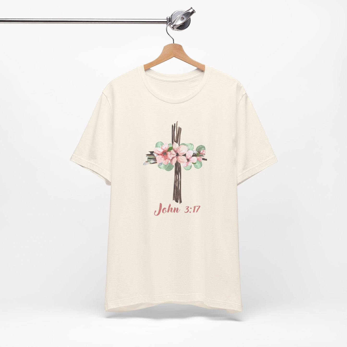 Floral John 3:17 Tee