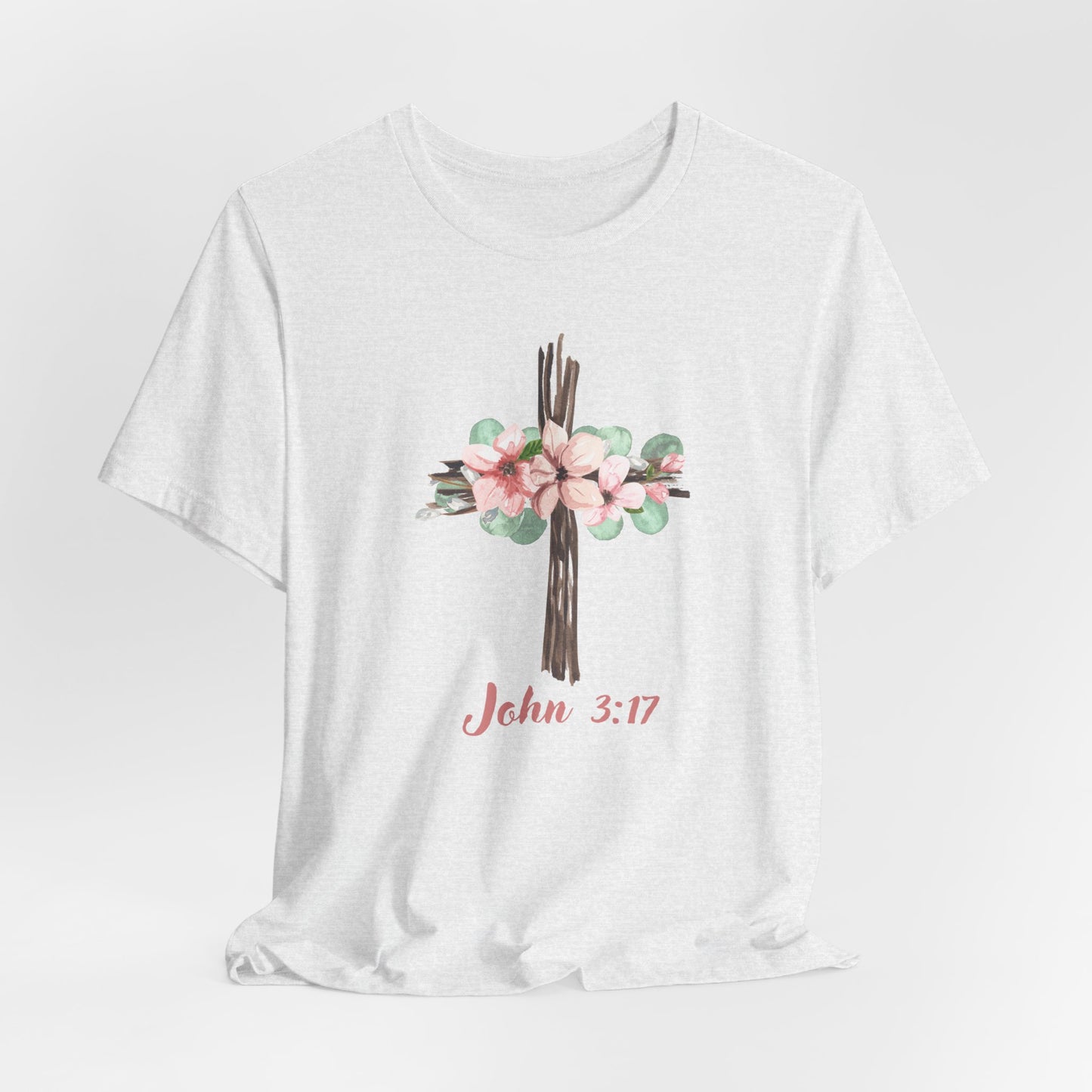 Floral John 3:17 Tee