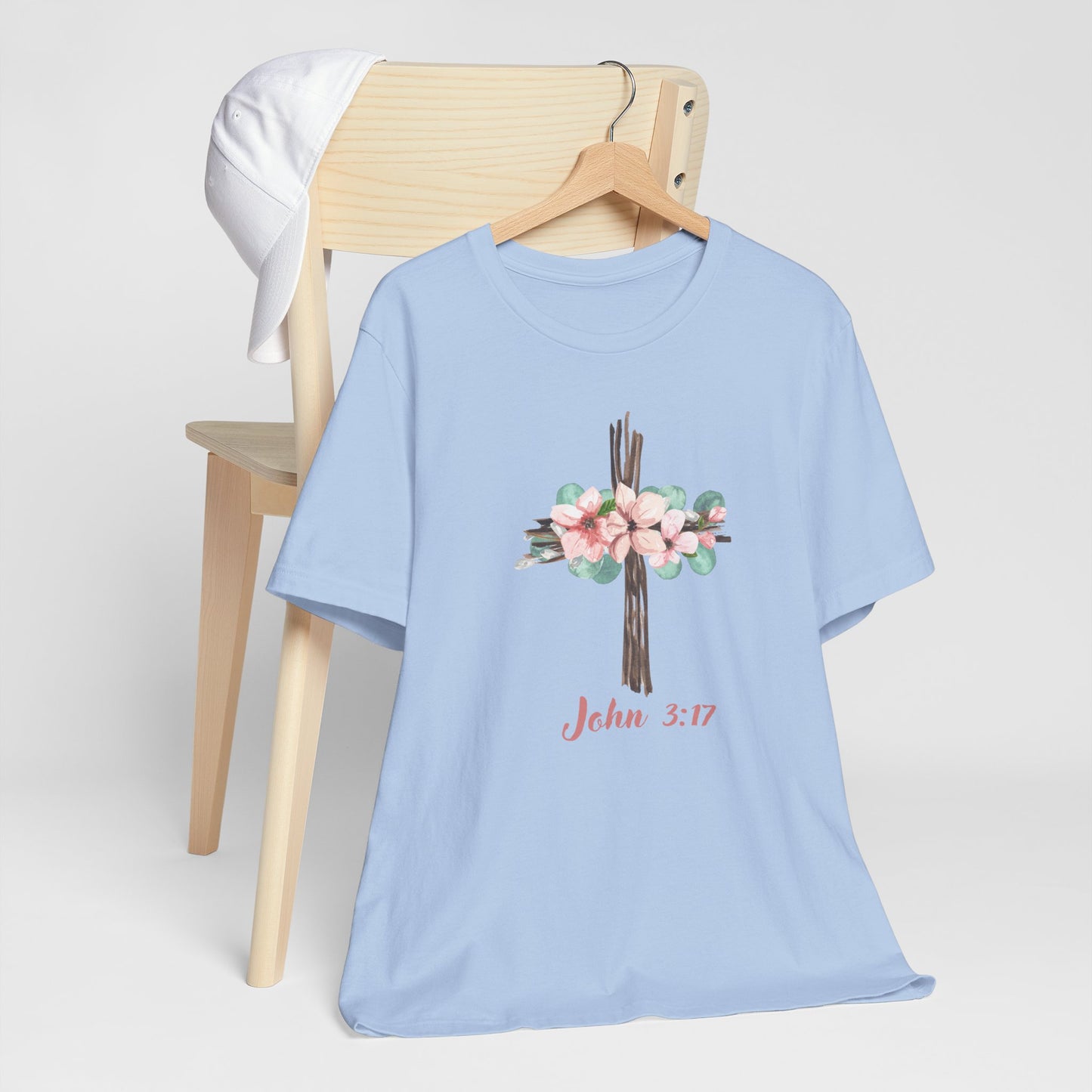 Floral John 3:17 Tee