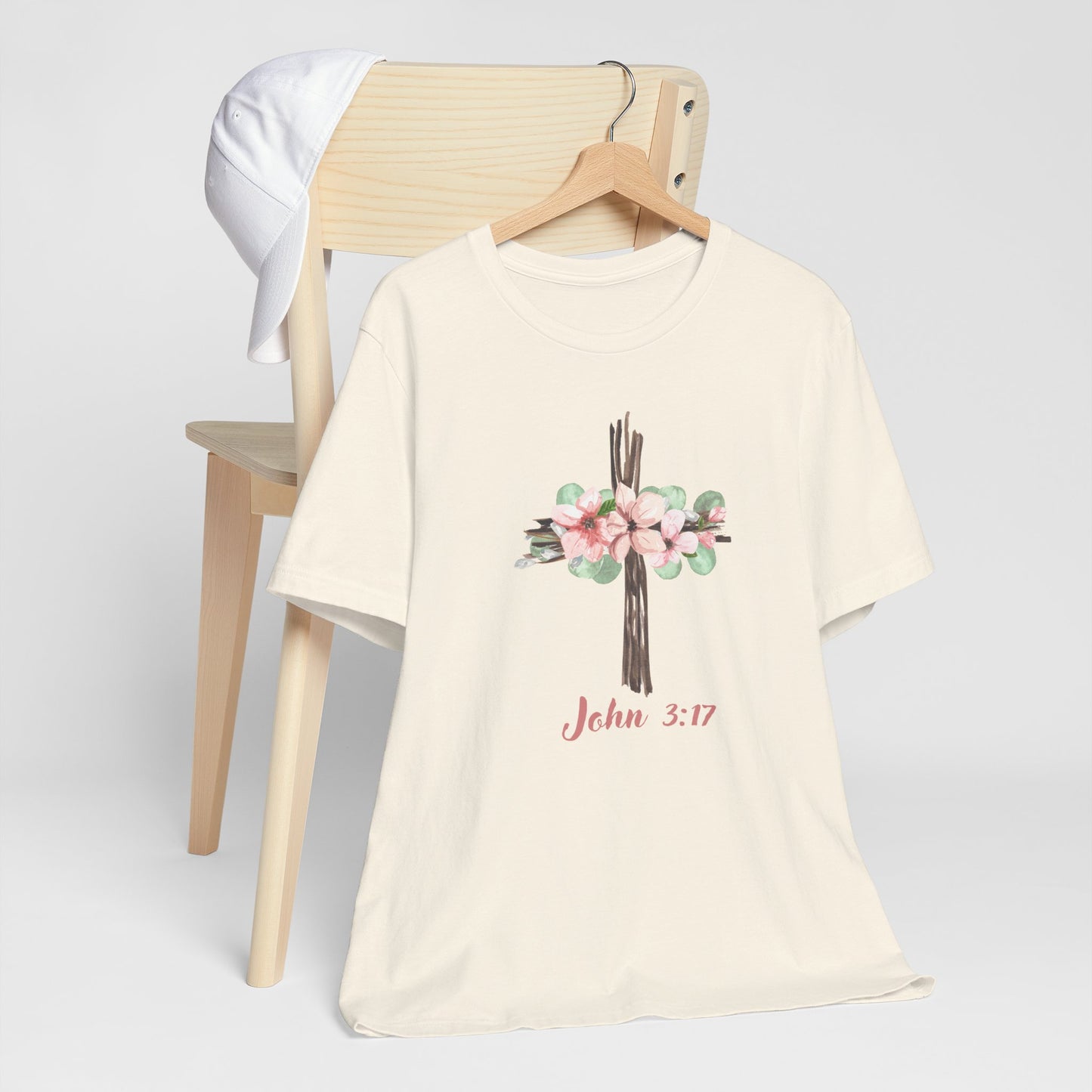 Floral John 3:17 Tee