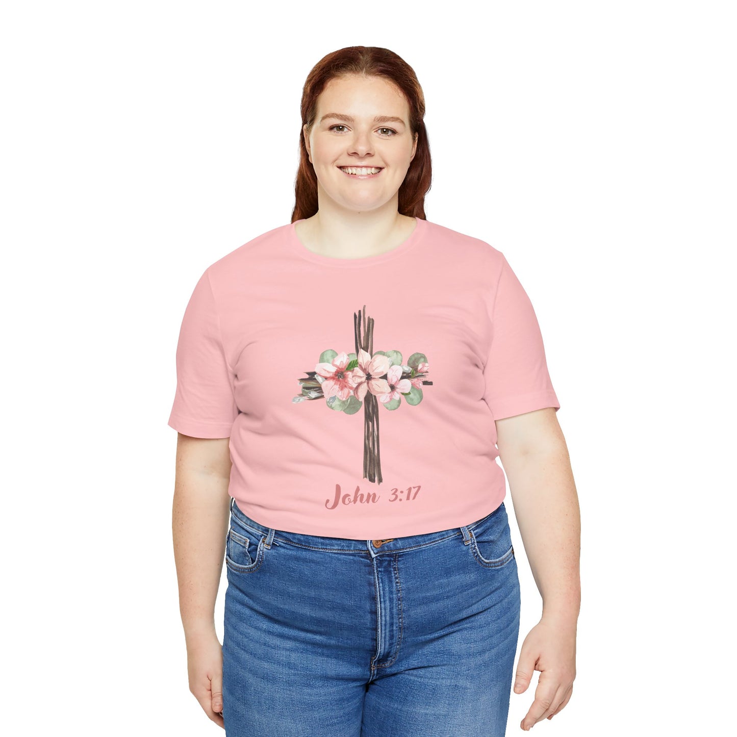 Floral John 3:17 Tee