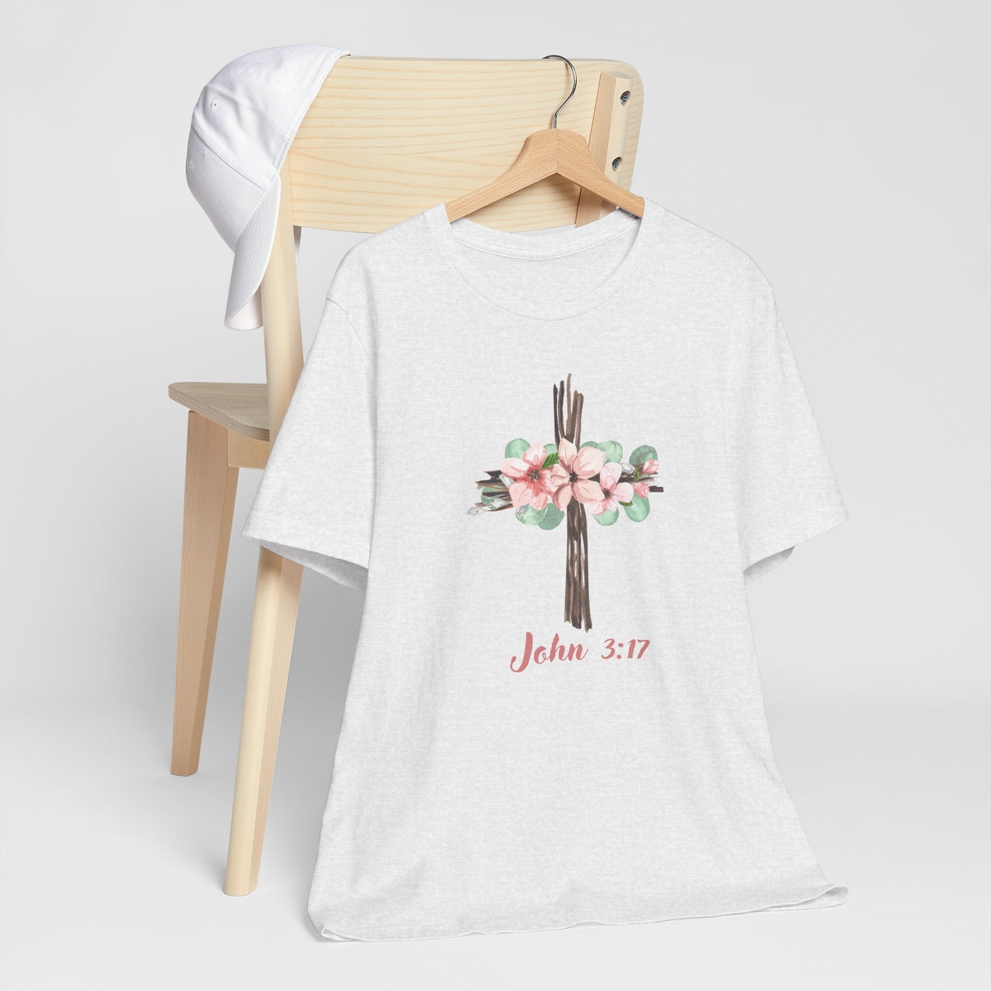 Floral John 3:17 Tee