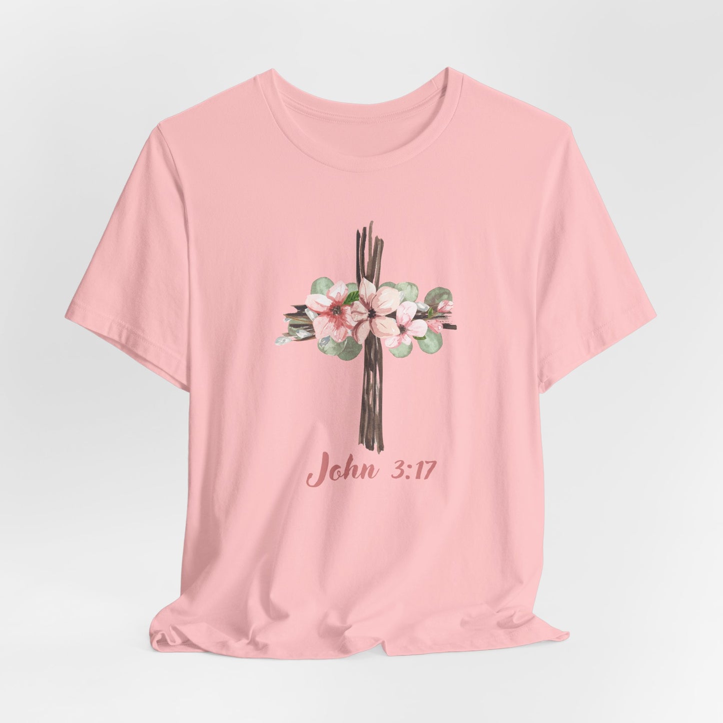 Floral John 3:17 Tee