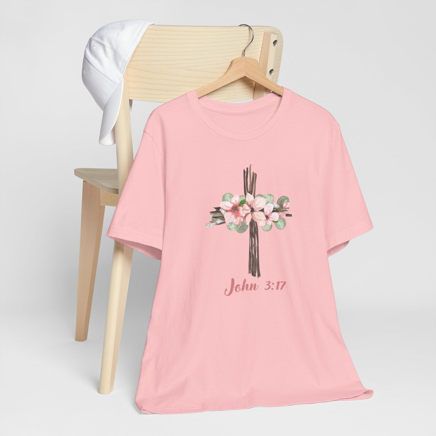 Floral John 3:17 Tee