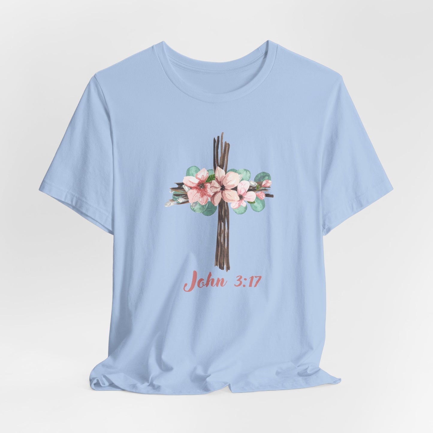 Floral John 3:17 Tee