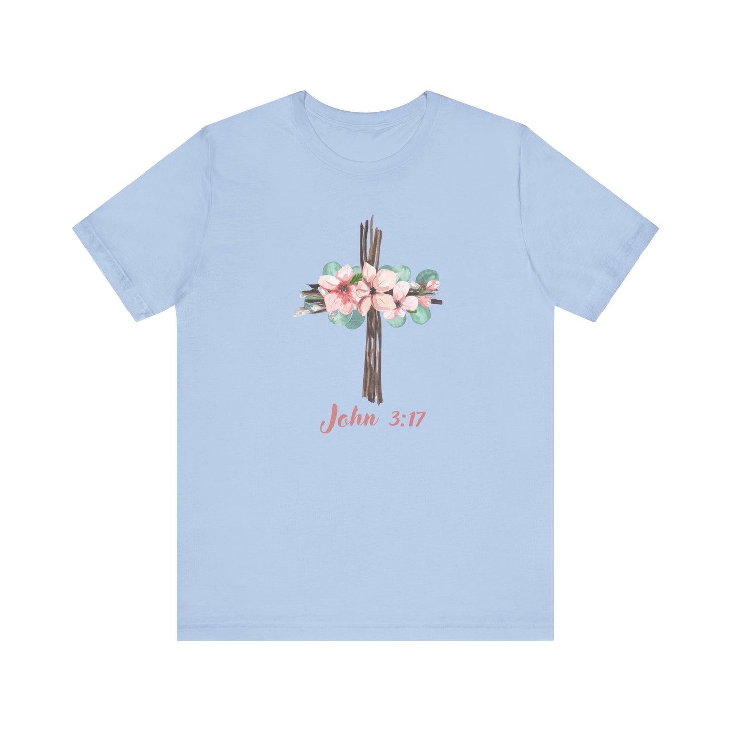 Floral John 3:17 Tee