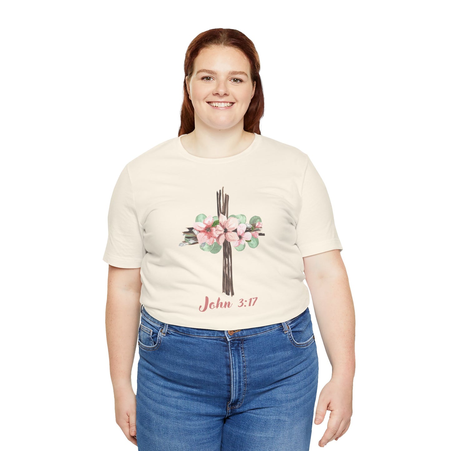 Floral John 3:17 Tee